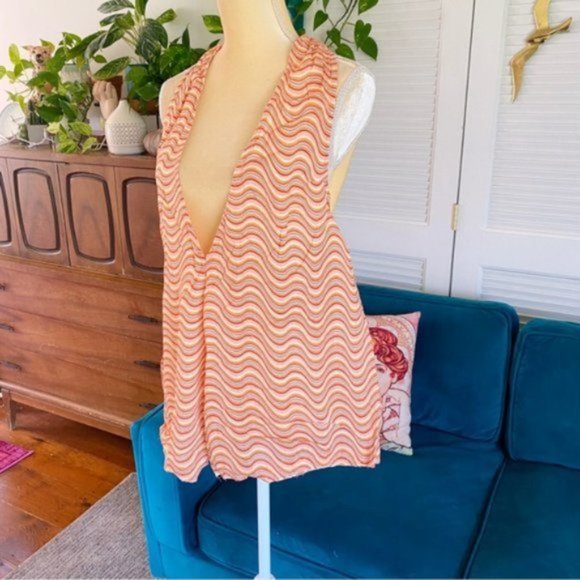 Urban Outfitters | Sand Dollar Romper Assorted Wavy Groovy Pink 70s Style New - Picture 5 of 15